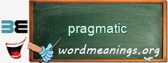 WordMeaning blackboard for pragmatic